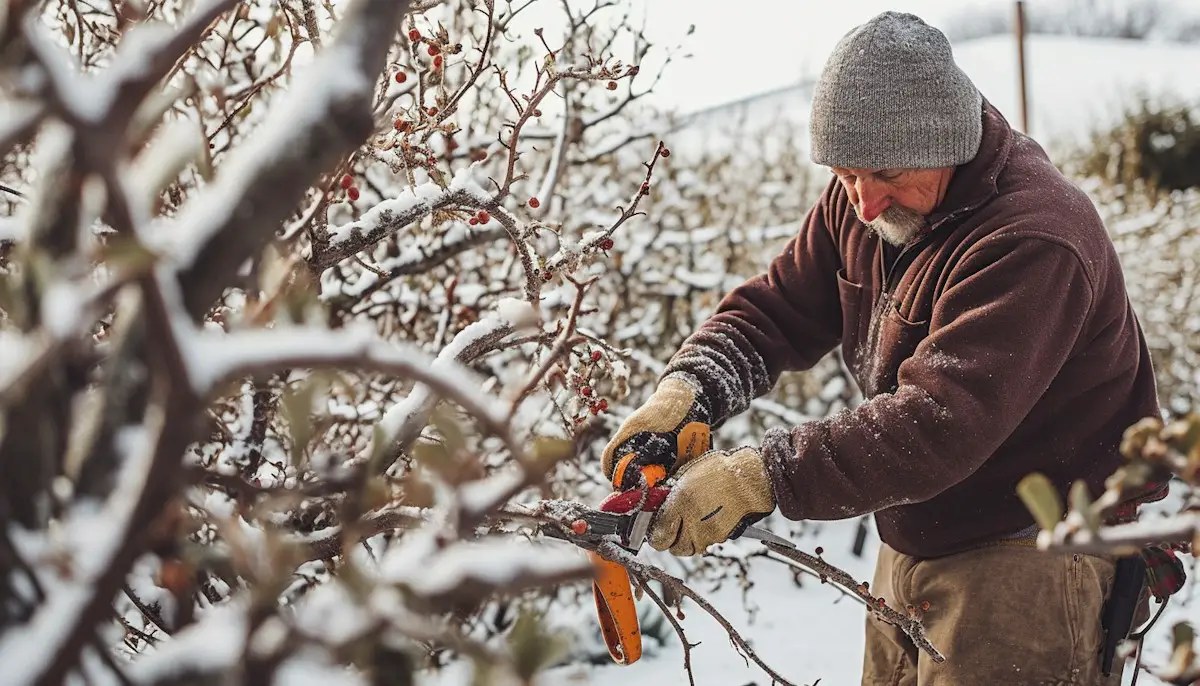 Arbres fruitiers en hiver