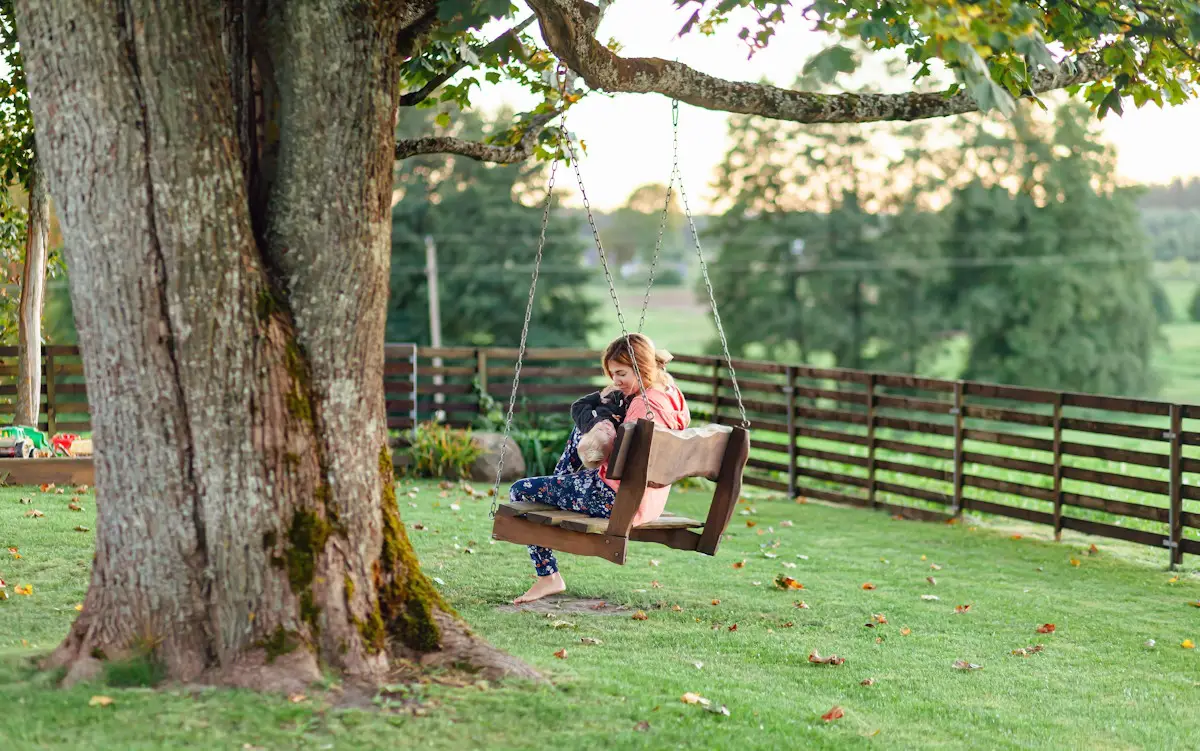 aménagement paysager sous un arbre